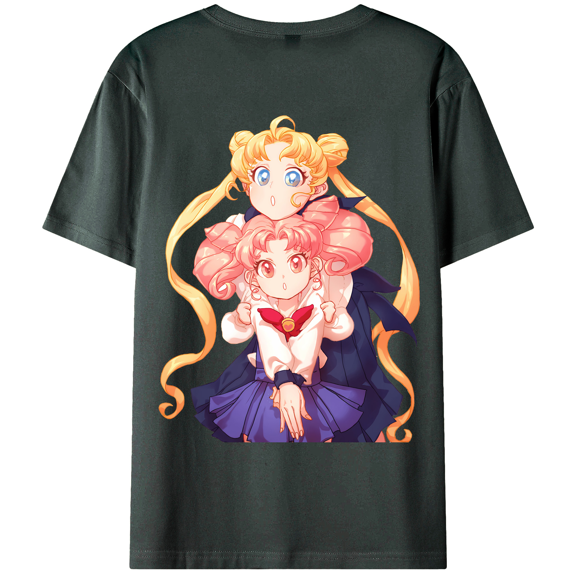 （画像用） 美少女戦士セーラームーン 愛野 美奈子 あいの みなこ Sailor Moon Aino Minako 綿100％ メンズ半袖Tシャツ（バックプリント） 通気性